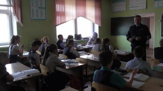Врио начальника Госавтоинспекции г. Осинники встретился с учащимися образовательной школы № 21.