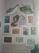 Выставка детского рисунка «Честь и доблесть», посвященная празднованию Дня защитника отечества.