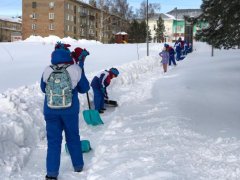 Снежный десант Кузбасса в поселке Тайжина