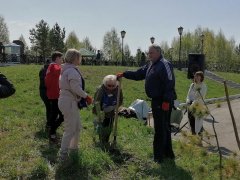 В поселке Тайжина состоялась акция «Сад памяти»