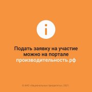 Навигатор возможностей национальных проектов. "Производительность труда"