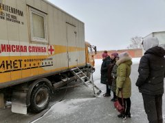  «Поезд здоровья» в поселке Тайжина