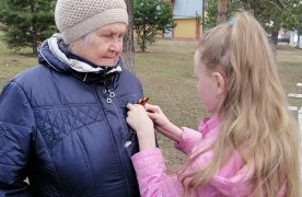 Сегодня в поселке Тайжина стартовала акция «Георгиевская ленточка»